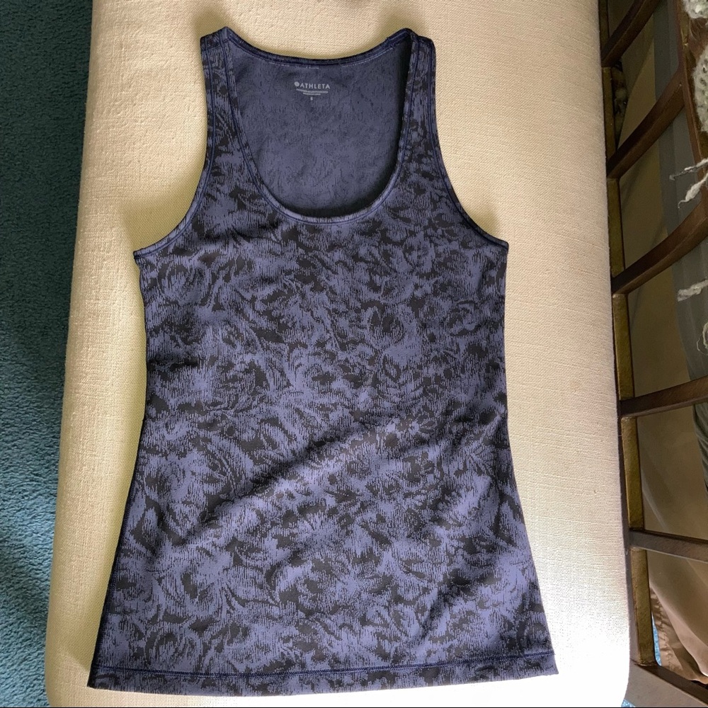 Athleta Bundle Elation Textured Leggings and Scoop Textured Tank Blue S - Picture 7 of 15